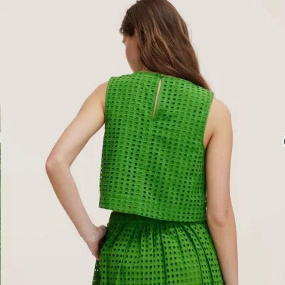 Kate Spade for Target Two-Piece Green Eyelet Skirt And Top Extra Large Matching - Picture 10 of 14